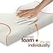 SmartDelux Orthopedic Memory Foam Pillow - High Neck Pillow for Sleeping with Pillow Covers - White Big Contour Cervical Bed Queen Pillows for Men Women Boys Girls (White, 25X13X4.5 in)
