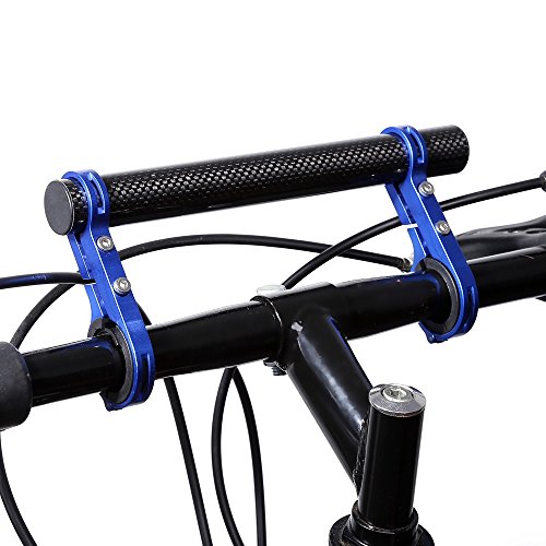 Stylrtop 31.8MM Outdoor Lamp Bicycle Computer Flashlight Double Handlebar Extender Holder (Black) - Thumbnail 6