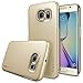 Ringke Slim Compatible with Galaxy S6 Edge Case Snug-Fit Slender Tailored Cutouts Lightweight Side to Side Edge Coverage Superior Coating PC Hard Skin for Galaxy S6 Edge - Royal Gold