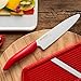 Kyocera Revolution Series 2-Piece Ceramic Knife Set: 5.5-inch Santoku Knife and a 4.5-inch Utility Knife, Red Handles with White Blades
