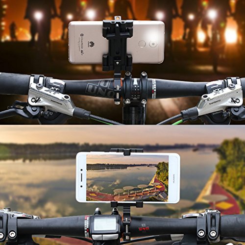 SpoLite Universal Premium Bike Phone Mount for Motorcycle - Bike Handlebars, Adjustable, Fits iPhone X, 8 | 8 Plus, 7 | 7 Plus, iPhone 6s | 6s Plus, Galaxy S7, S6, S5, Holds Phones Up To 3.94" Wide - Thumbnail 2