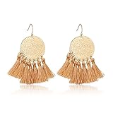 LILIE&WHITE Stamping Tassel Earrings Bohemian Tassle Drop earrings Hanging Fashion Jewelry For Women