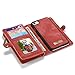 MOONORN iPhone 7 Plus/iPhone 8 Plus Wallet Case - Detachable Leather Phone Wallet Magnetic Flip Case Shockproof Cell Phone Case with Credit Card Slots (Red)