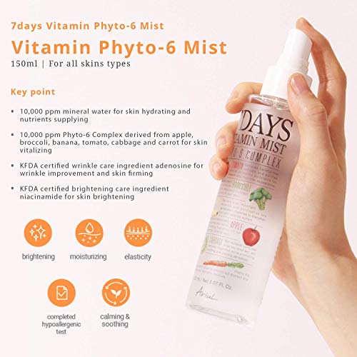 Ariul 7 Days Vitamin Mist 3 in 1 Hydrating Face Mist, Makeup Setting Spray & Facial Toner
