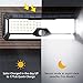 ISTAR 136 LED Super Bright Solar Lights Outdoor, Solar Powered Motion Sensor Lights Waterproof & Wire Free Wall Lights for Front Door, Garden, Patio,Yard (Black)