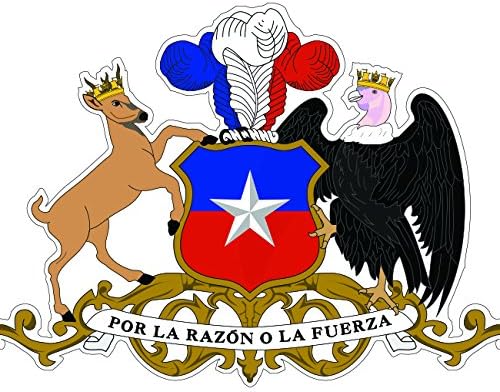Chilean Coat of Arms Sticker Die Cut Decal Self Adhesive FA Vinyl