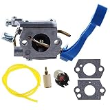 Hipa C1Q-W37 Carburetor with Fuel Line Hose Filter for Husqvarna 125B 125BX 125BVX Leaf Blower