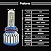 Ralbay H8 H9 H11Headlight Bulb Super Bright 70W 7000Lm 6000K Cool White H8 Headlamp Car All in One Conversion Kit 360° Beam Angle