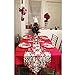 Fowecelt Christmas Embroidered Table Runner Christmas Poinsettia Holly Leaf Openwork Hand-Woven Table Linens for Christmas Decorations 15 x 69 Inch