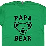 L - Papa Bear T Shirt Best Dad Ever Tee Grateful Worlds Okayest Dead Phish Widespread Vintage Panic Concert Shirtmandude