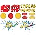 Pangda 200 Pieces Colored Plastic Counters Counting Chips Bingo Markers with Storage Bag for Math or Games