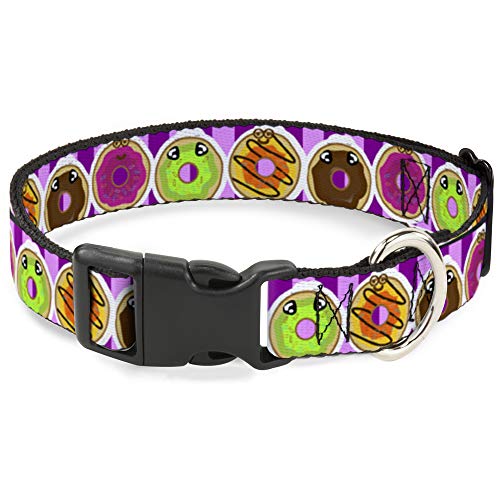 Buckle-Down 6-9" Sprinkle Donut Expressions Pink Plastic Clip Collar, Narrow Sm…