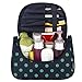 Yeiotsy Travel Cosmetic Bag – Polka Dots Makeup Travel Organizer, Hanging Toiletry Bag for Women (Navy Blue)