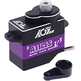 AGFRC Mini-Z Car 0.05Sec High-Speed RC Micro Servo Motor (A11CLS V3) | 1.4kg Torque, Titanium Gear, Coreless Motor, Programmable, Fits Mini-Z, 1/24-1/28 Scale RC Cars. 20x21x11.3mm, 11g