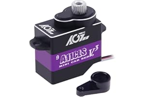 AGFRC Mini-Z-Car Micro Steering Servo - 11g Upgrade Programmable 0.050sec High Speed Full Metal Gear Mini Digital Coreless Servo, Control Angle 180° (A11CLS V3)