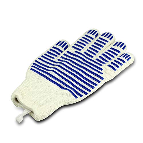 UZOU BBQ 932â„‰ Extreme Heat Resistant Gloves,Silicone Non-Slip Grips Oven Mitts for Cooking, Frying, Cutting,Baking,Smoker,Barbecue,Grilling,Welding with Hanging Rope (2 Pack)