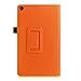 Fintie Folio Case for Amazon Fire HD 8 (Previous Generation - 6th) 2016 release - Slim Fit Premium Vegan Leather Standing Protective Cover With Auto Wake / Sleep, Orange