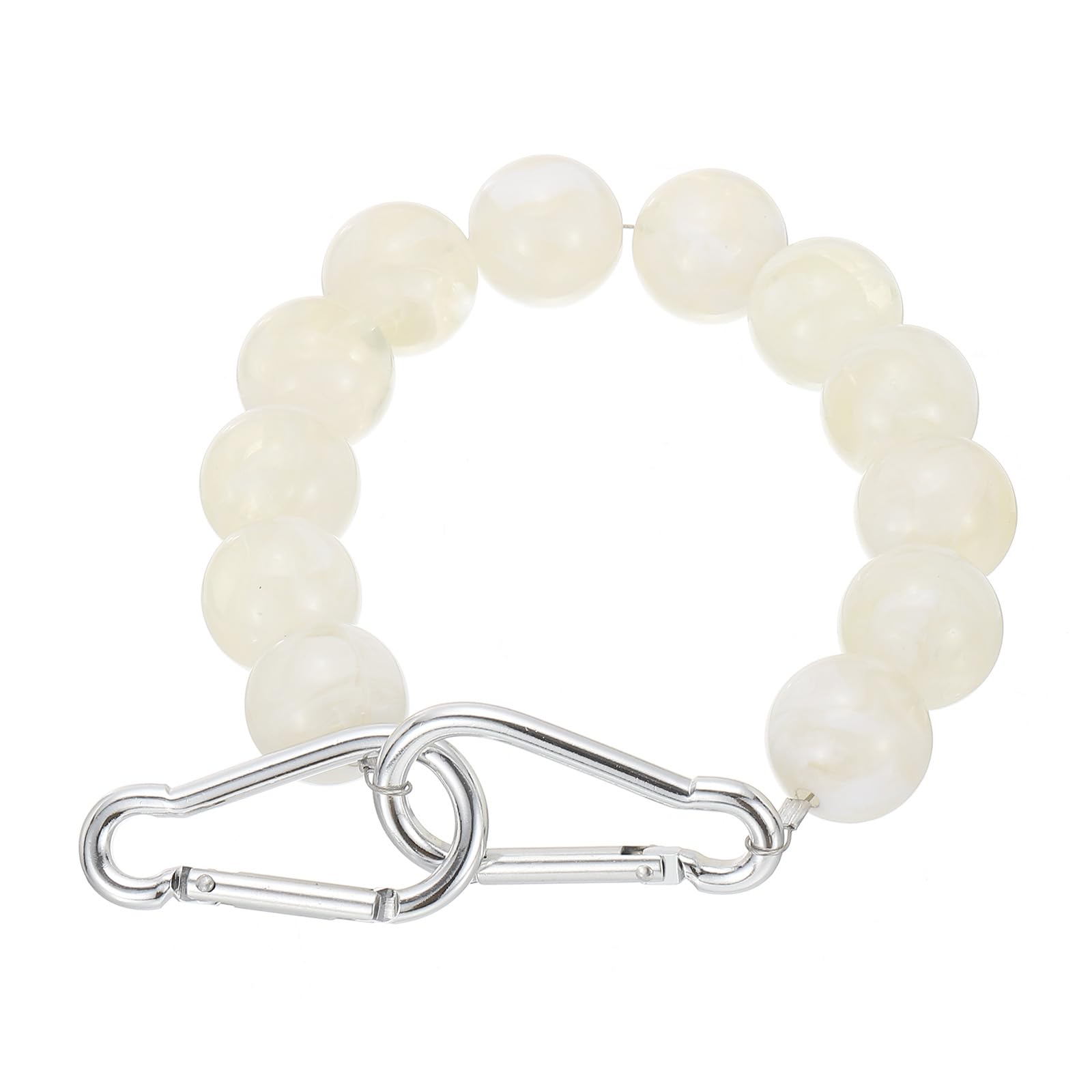 PATIKIL Flagpole Retainer Ring Flag Pole Accessories, Flagpole Mount Ring Accessories Keep Flag Close to Pole with Stainless Steel Cable for Indoor Outdoor, Beige, 3"