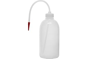 EISCO Wash Bottle, 500ml - Polyethylene - Translucent, Unbreakable - Screw Cap with Flexible Delivery Tube for Dispensing Liquid - Includes Tube Cap Labs