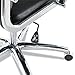 Alera ALENR4119 Neratoli Series High-Back Slim Leather Chair - Black/Chrome