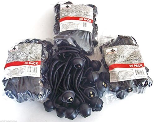 100 Goliath Industrial 6" Ball Bungee BB256 Tie Down Canopy Tarp Stretch Cords