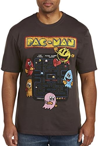 True Nation by DXL Big and Tall Vintage Pac-Man Game Board Graphic Tee