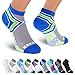 NEWZILL Low-Cut Compression Socks Unisex Running Socks with Embedded Frequency Technology for Heel, Ankle & Arch Support, Improves Stamina Endurance & Balance