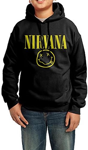 GGDD Youth Nirvana Visor Fashion Hoodie Hoodies Casual Style M Black