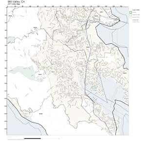 Amazon.com: ZIP Code Wall Map of Mill Valley, CA ZIP Code Map Not