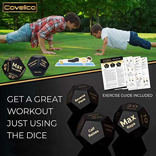 Covelico Exercise Dice Workout Dice for Workout Games Fitness Dice