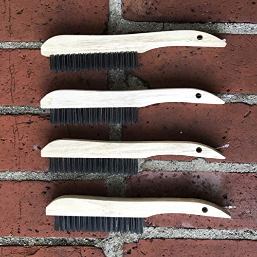 4 Shoe Handle Wire Scratch Brushes by Jounjip Brand