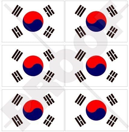 Drapeau Coree Du Sud Daehan Minguk Hanguk Coreen 40 Mm 40 6 Cm Telephone Mobile Mini En Vinyle Autocollants Stickers X6 Amazon Fr Jardin