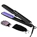 Ovonni Hair Straightener Brush, Ionic Steam Ceramic Hair Straightening Comb with Anti-Scald Glove and Velvet Bag, Faster Heating and Dual Voltage