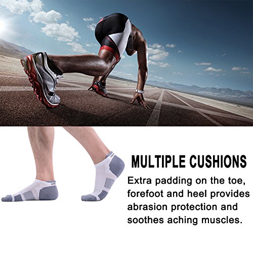 image for White Running Socks MEIKAN Men’s Women's Seamless Moisture Wicking L