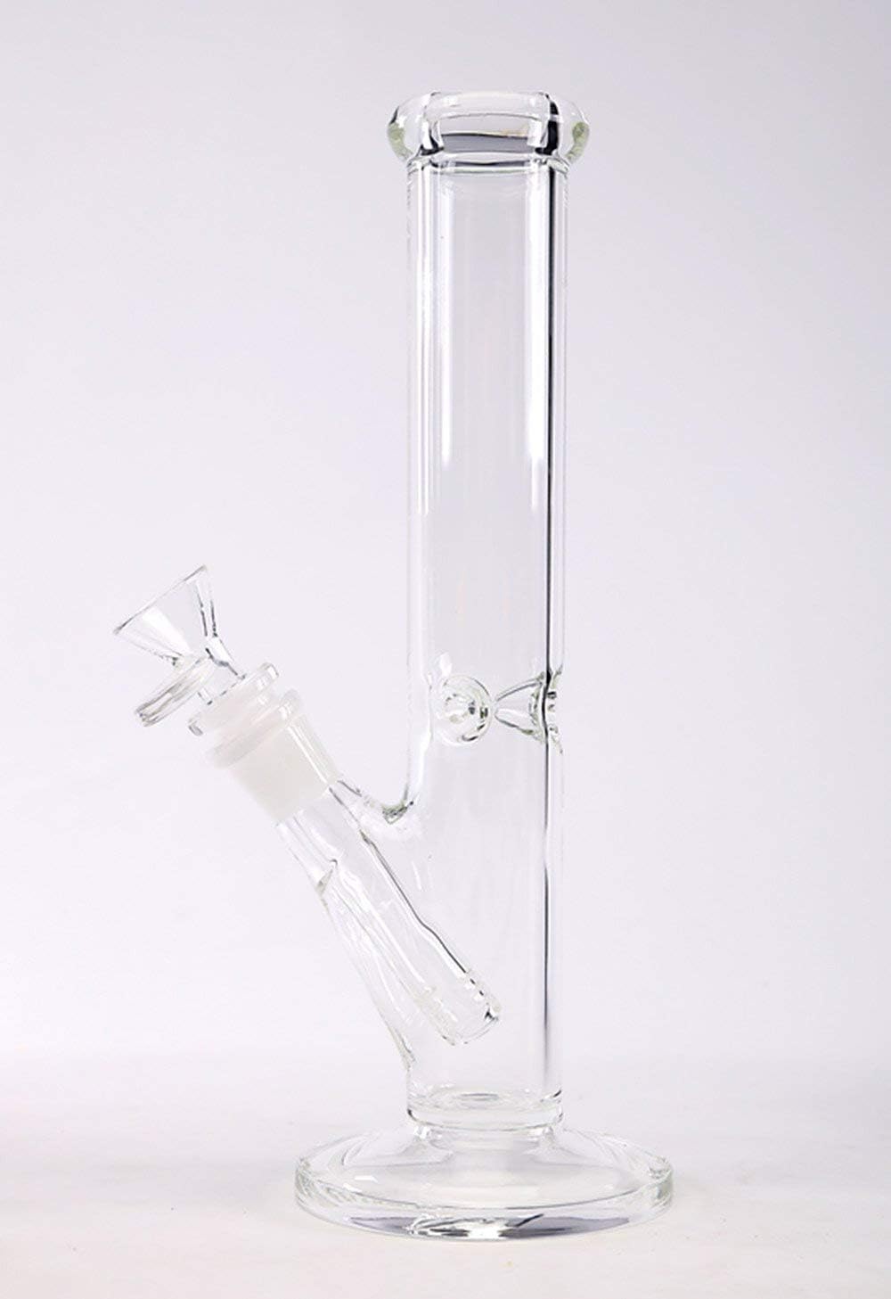 Kiwini 10 Inch Tall Clear Straight Glass Vase Thick Water Bottle with Ice Shelf