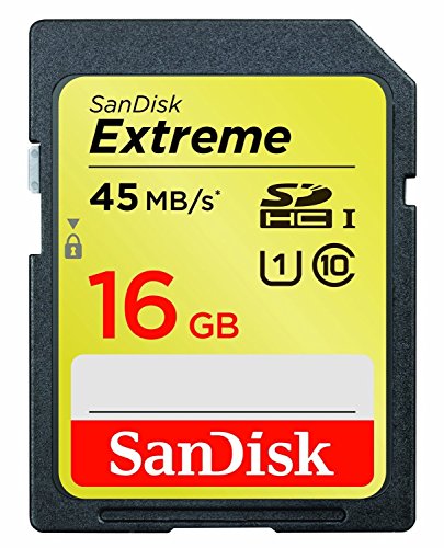 SanDisk Extreme SDHC 16GB UHS-I Class 10 Speicherkarte (bis zu 45MB/s lesen)