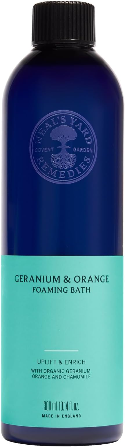 Neal's Yard Remedies Geranium Orange Foaming Bath Relax Calm Wellbeing 300ml