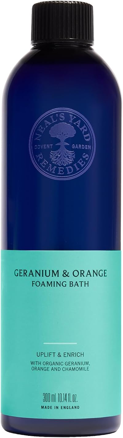 Neal's Yard Remedies Geranium Orange Foaming Bath Relax Calm Wellbeing 300ml