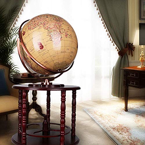 DFBGL Large Globe Educational World Globe mit Holzbasis Bar Weinständer Retro-Stil Barschrank Getränkeflaschenhalter… – Bild 7