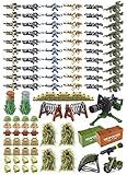 Nicolababe Weapon Pack Camouflage Accessories Military Weapons Set Inc Motorbike and Ghillie Suits Designed for Minifigures Compatible with Minifigures of All Major Brands (Camouflage Weapon)