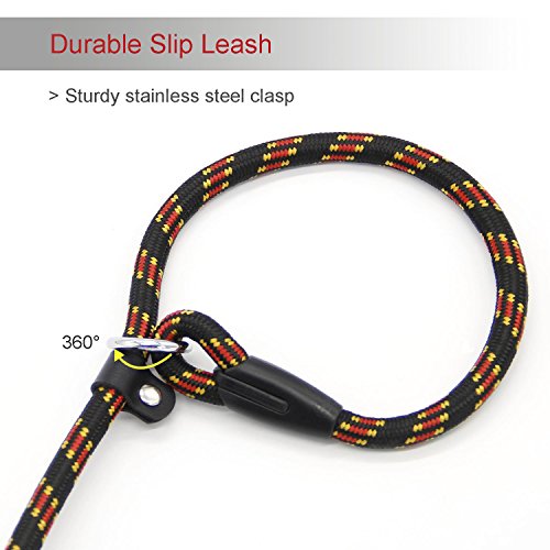 Coolrunner Durable Dog Slip Rope Leash, 5 FT Dog Training Leash, Strong