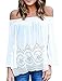Relipop Women's Fashion Off Shoulder Tops Long Sleeve Blouses Causal T-shirts