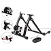 URSTAR Fluid Bike Trainer Stand, Indoor Bicycle Trainer with Flowing Resistance, 440LBS Capacity Portable Road Machine for Indoor Riding Training and Exercise (G22-Black With Flywheel)