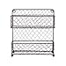 DII Farmhouse Vintage Decorative Metal Pantry Spice Rack Organizer, 9.45Lx2.3Wx10H, 2 Tier Spice Rack - Rustic