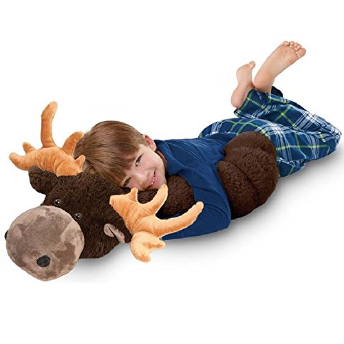 Pillow Pets BodyPillars Chocolate Moose 30" Cozy Stuffed Animal Plush Body Pillow Pricepulse