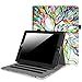 Fintie Case for iPad 4th Generation/iPad 3rd Gen (2012 Model), iPad 2 (2011 Model) 9.7 inch Tablet - [Corner Protection] Multi-Angle Viewing Smart Cover w/Pocket Auto Sleep/Wake, Love Tree