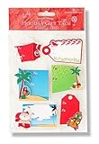 Island Style Christmas 3D Adhesive Holiday Gift Tags