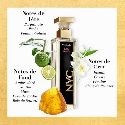 - 5th Avenue NYC - Eau de Parfum Femme Senteur Florale et Fruitée - Spray vaporisateur - Eau de Parfum Femme de Marque - Immuable et Riche en Energie - Chic et Sophistiqué