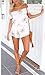 RUIGO Women's Lace Sexy Open Back Hollow Out Boho Playsuit Jumpsuit Romper Dress