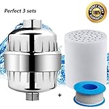 Shower Water Filter, 10-Stage Filters with Replaceable Cartridge Chlorine Chloramine High Output Universal to Remove Chlorine & Sediments to Purify Water Improves the Condition of Skin and Hair